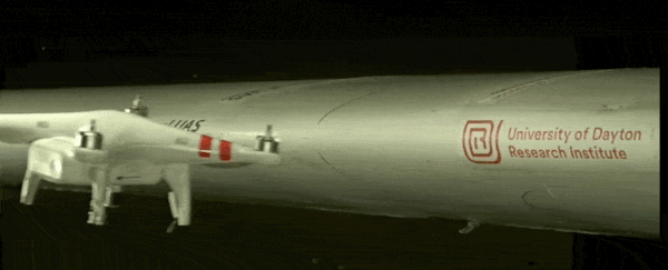 Here's what it looks like when a drone smashes into a plane wing at 238 mph