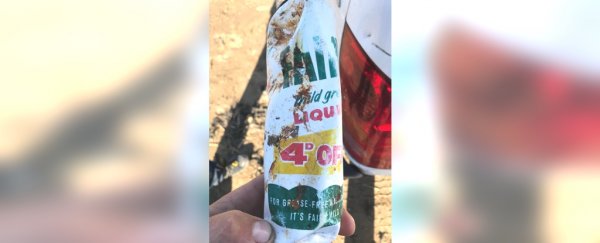 This 50-year-old bottle found on a beach shows why our trash really will outlive us all