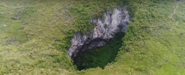 Massive Sinkhole In China Has Led To The Discovery Of A