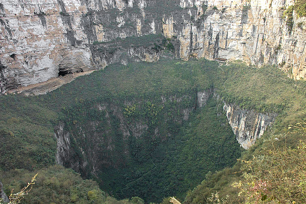 Massive Sinkhole In China Has Led To The Discovery Of A