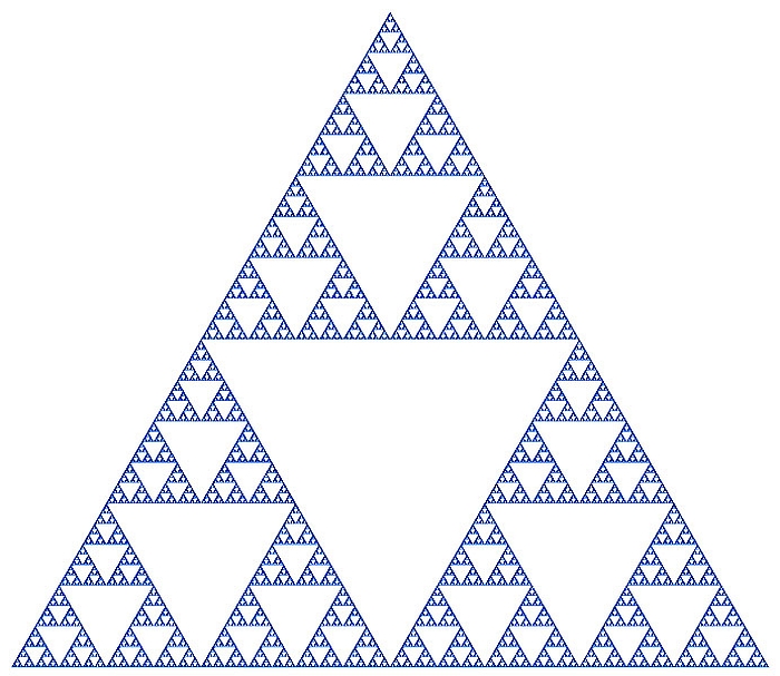 Sierpinski triangle blue