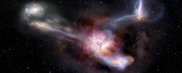 The brightest known galaxy in the Universe has turned out to have a really dirty secret