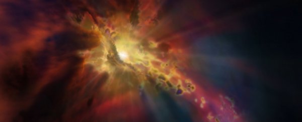 Astronomers have discovered a supermassive black hole acting like a giant fountain