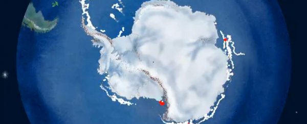 Watch 40 years of icebergs break off Antarctica in less than a minute