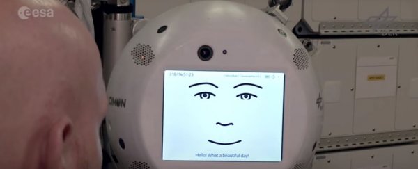 Watch ISS crew try not to laugh as their floating robot starts emotionally glitching