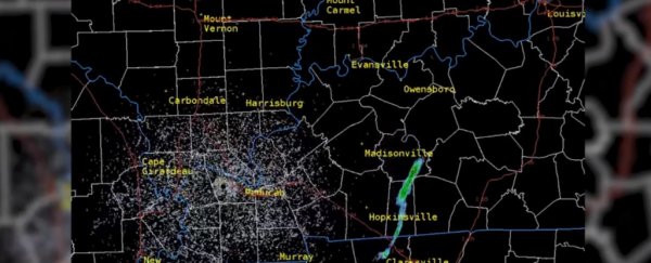 A strange radar blip crawled over southern Illinois for 10 hours this week