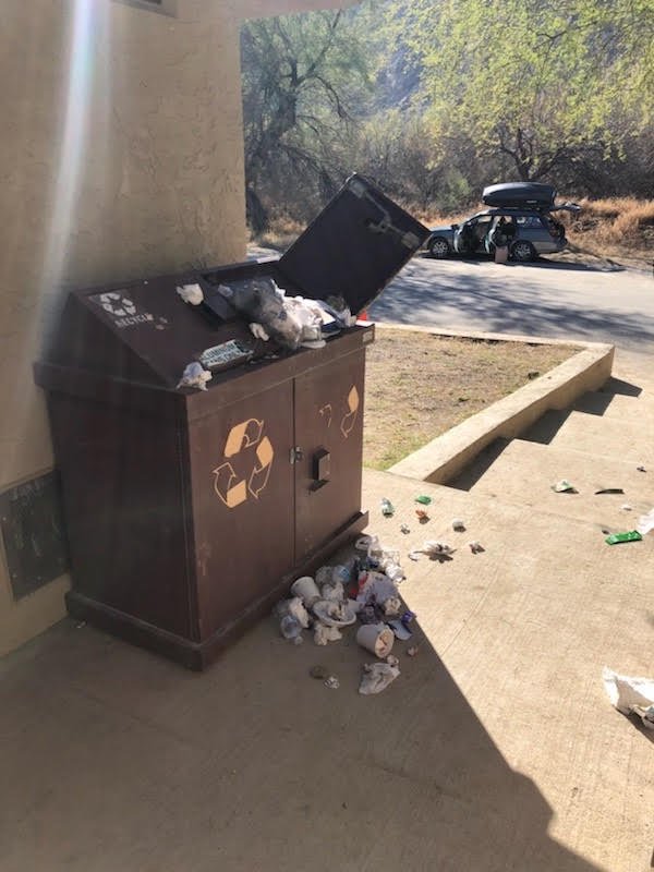 big bend national park in southwest texas has also seen its share of overflowing garbage