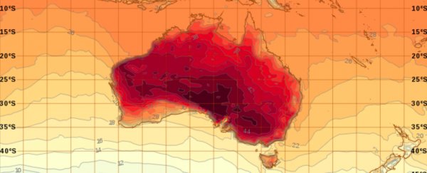 This totally real map makes it look like Australia is on fire, and it kinda is