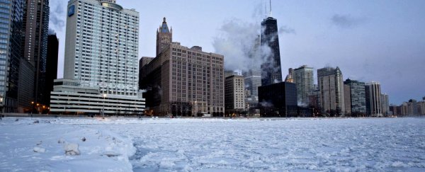 Lake Michigan is a surreal frozen world right now