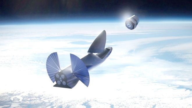 Artist's impression of SpaceX's Starship deploying cargo. (SpaceX)