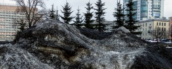Disturbingly black snow has blanketed several towns in Siberia