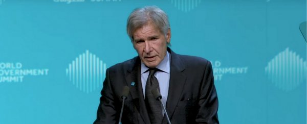 Harrison Ford urges world to stop giving power to science haters and deniers