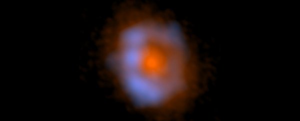 Astronomers detect organic molecules around a newborn star 1,300 light-years away