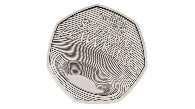 Image result for UK Put a Black Hole on a 50p Coin to Honour Stephen Hawking, And It Looks Stunning