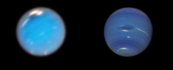 Hubble has captured incredible images of a giant storm forming on Neptune