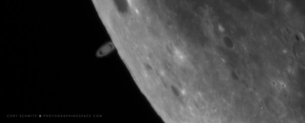 Spectacularly rare video shows Saturn photobombing the Moon
