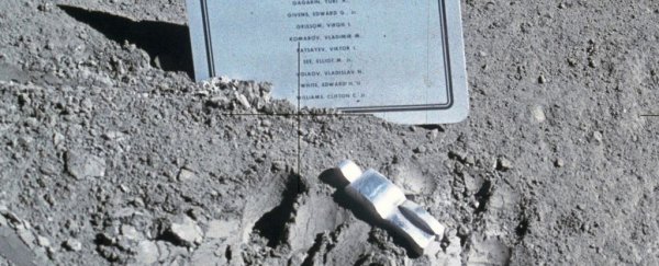 Up on the Moon, there's a tiny monument that will break your heart
