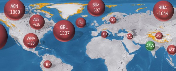 Graphic shows the true scale of world's glaciers disappearing at record speeds