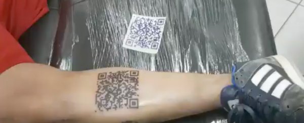 A soccer fan got a QR code tattoo and it didn't really go to plan