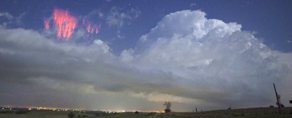 Eerie photos capture glowing red 'sprites' lighting up the sky in Oklahoma
