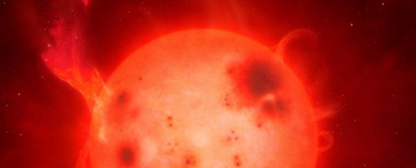 Astronomers Catch a Puny Star Puking Up A Flare Of Powerful Radiation
