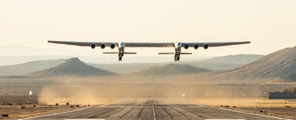 The world's largest plane just took to the skies in an unreal first flight