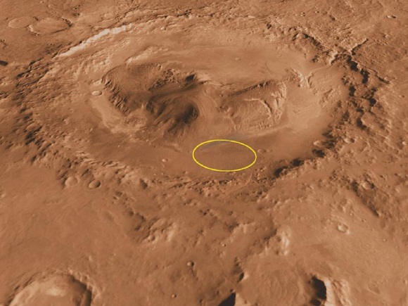 Image of Curiosity landing site
