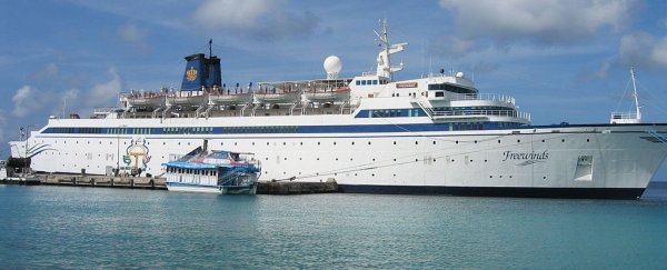 A Scientology cruise ship and 100s of passengers have been quarantined due to measles