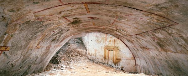 A hidden underground chamber has been found in the palace of Emperor Nero