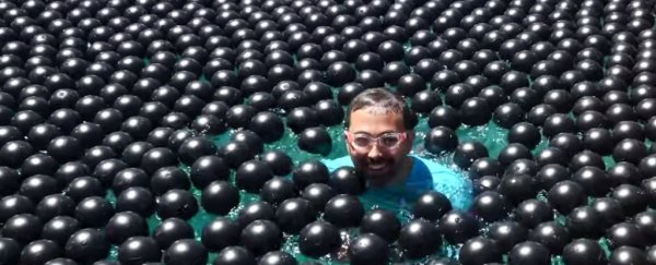 Can you swim in shade balls? This YouTuber was wild enough to try