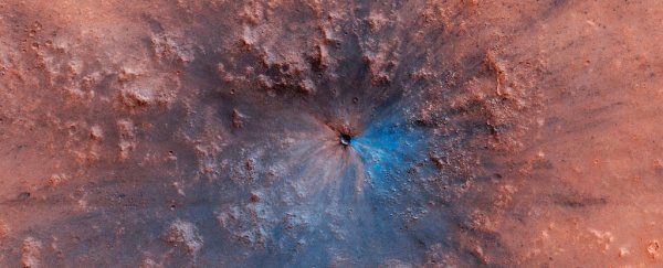 Astronomers have spotted a new crater on Mars that's like nothing they've ever seen