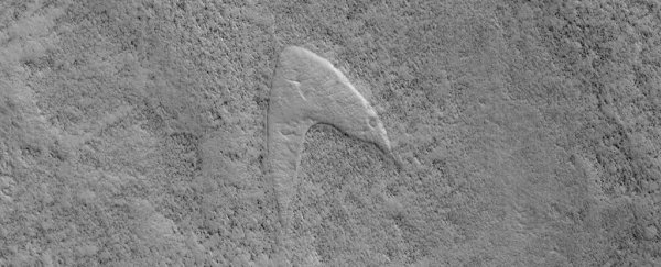 The Star Trek Starfleet logo has been spotted on Mars