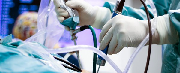 Doctors accidentally started a fire during open heart surgery on a patient