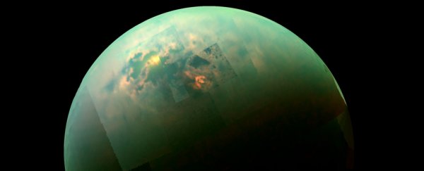Alien crystals unlike any found on Earth might encrust the edges of Titan's lakes