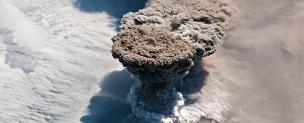 Breathtaking photo reveals what a volcano eruption looks like from space