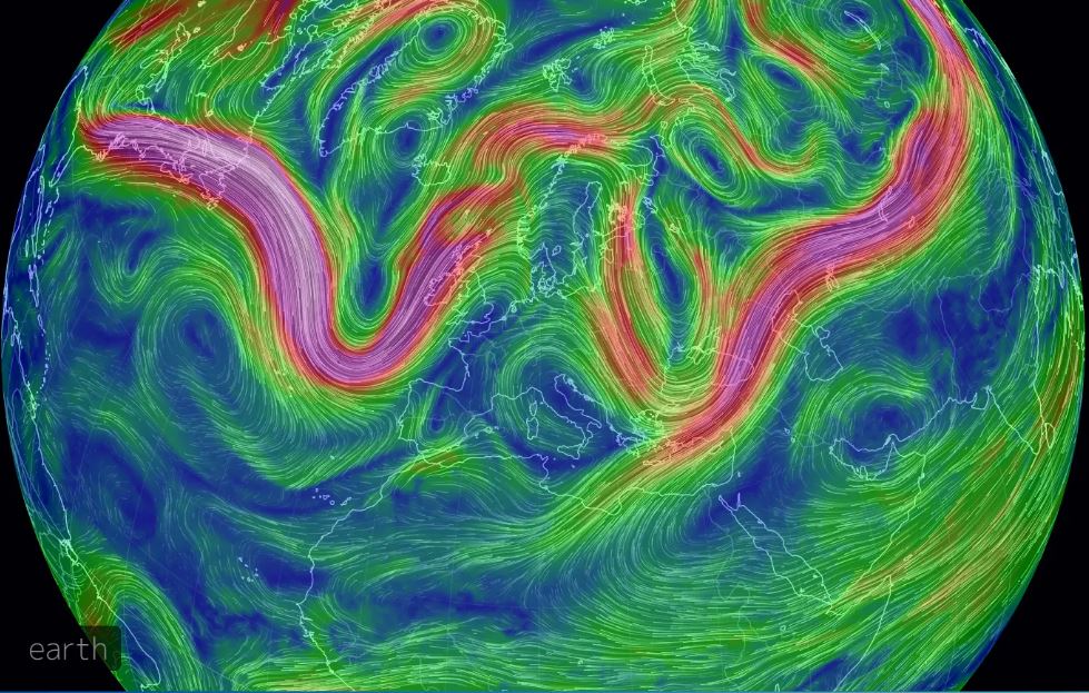 Earth omega pattern heatwave