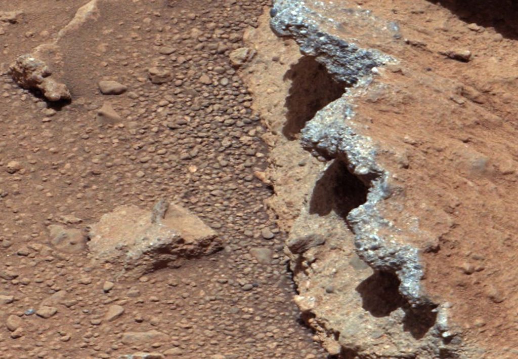 Rounded pebbles got their shapes after rolling around in a long-ago river in Gale Crater. (NASA/JPL-Caltech)