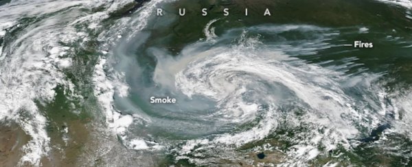 Wildfires ravaging the Arctic right now are so intense, you can see them from space