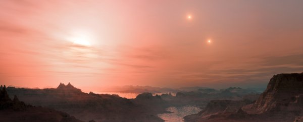 Astronomers have discovered a peculiar rocky exoplanet with three glowing red suns