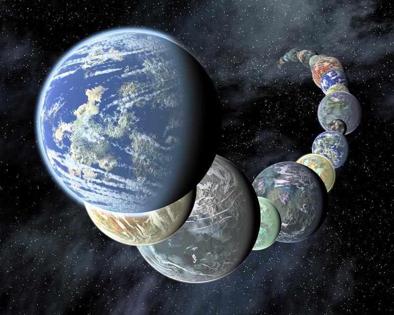 Earth-like planet concepts. (JPL)