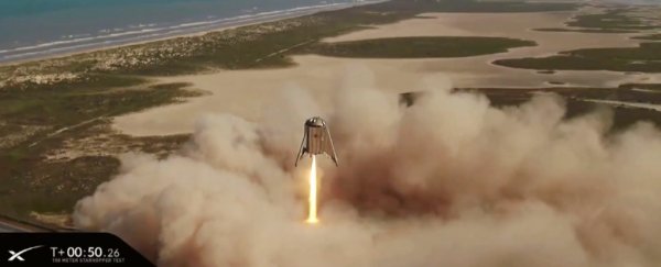SpaceX's experimental Mars rocket 'Starhopper' just passed its last test