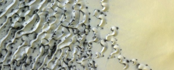 Mesmerising new images of Mars show spring arriving violently on its frozen dunes