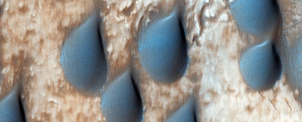 It Hasn't Rained on Mars for a Long Time, but These Sand Dunes Look Like Raindrops