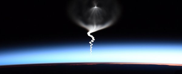 This stunning Soyuz MS-15 launch photo by an ISS astronaut has a special meaning