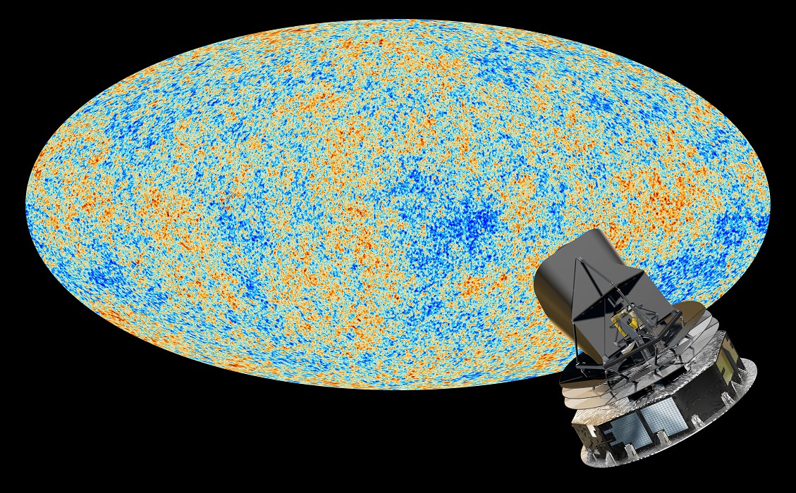 Planck and the Cosmic microwave background. (ESA/Planck Collaboration/D. Ducros)