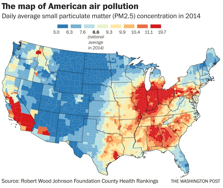 National air quality map