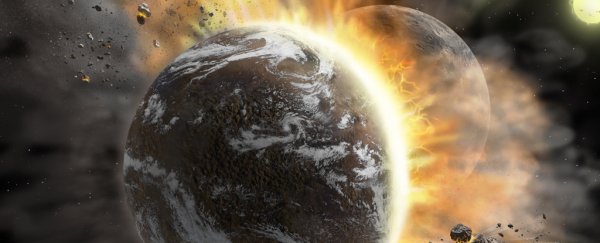 Astronomers have measured the devastating aftermath of two exoplanets colliding