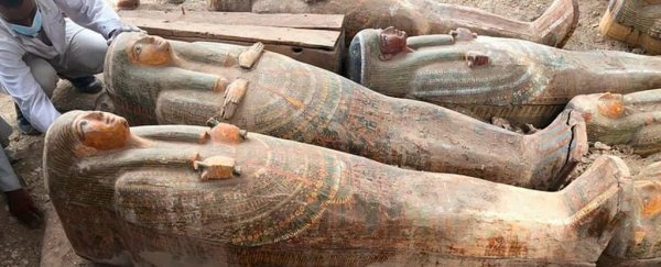 More than 20 ancient Egyptian coffins in pristine condition have just been uncovered