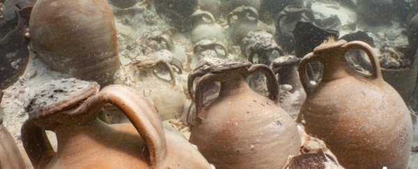 Nearly 100 mysterious amphorae have been recovered from an ancient Roman shipwreck