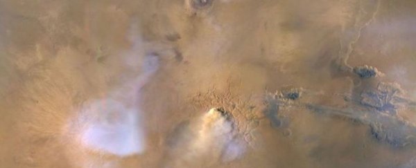 Mars' intense storms can create towers of dust 80 km high and the size of Nebraska
